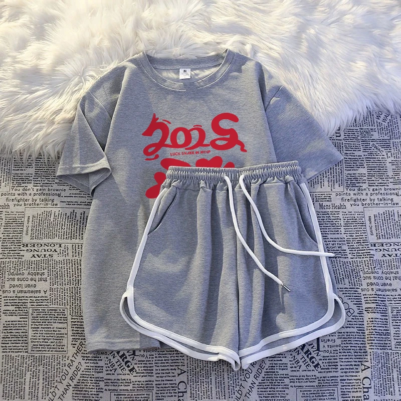 2025新款运动服套装女夏装宽松休闲小个子薄款两件套显白外穿潮