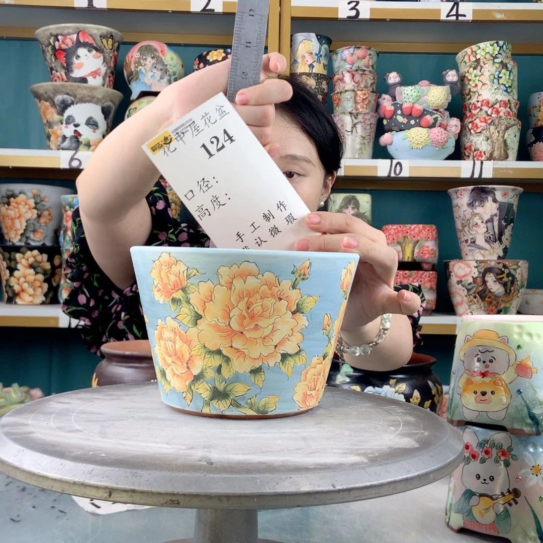 景德镇手工花盆124