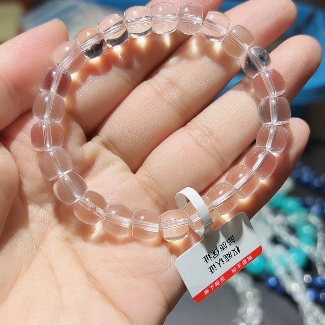 水晶手链未镶嵌白水晶全净体老型珠100号