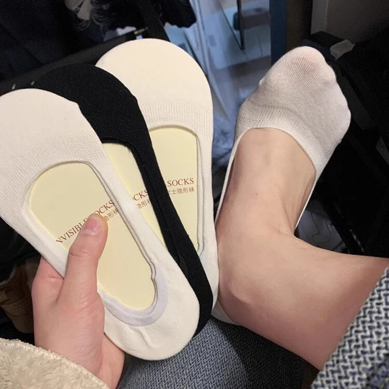 船袜纯棉100%全棉防臭薄款夏季女浅口短袜隐形袜硅胶防滑运动袜潮