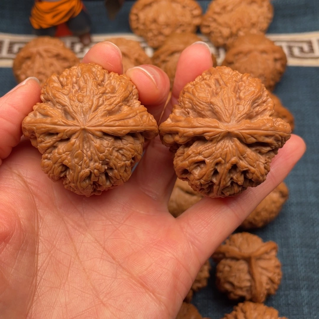 文玩核桃把件44全品毕业球粗筋50克