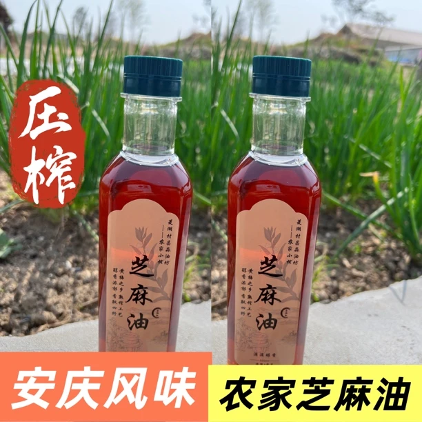 安徽安庆2025新芝麻油农家自榨香油家用调味烹饪蘸料
