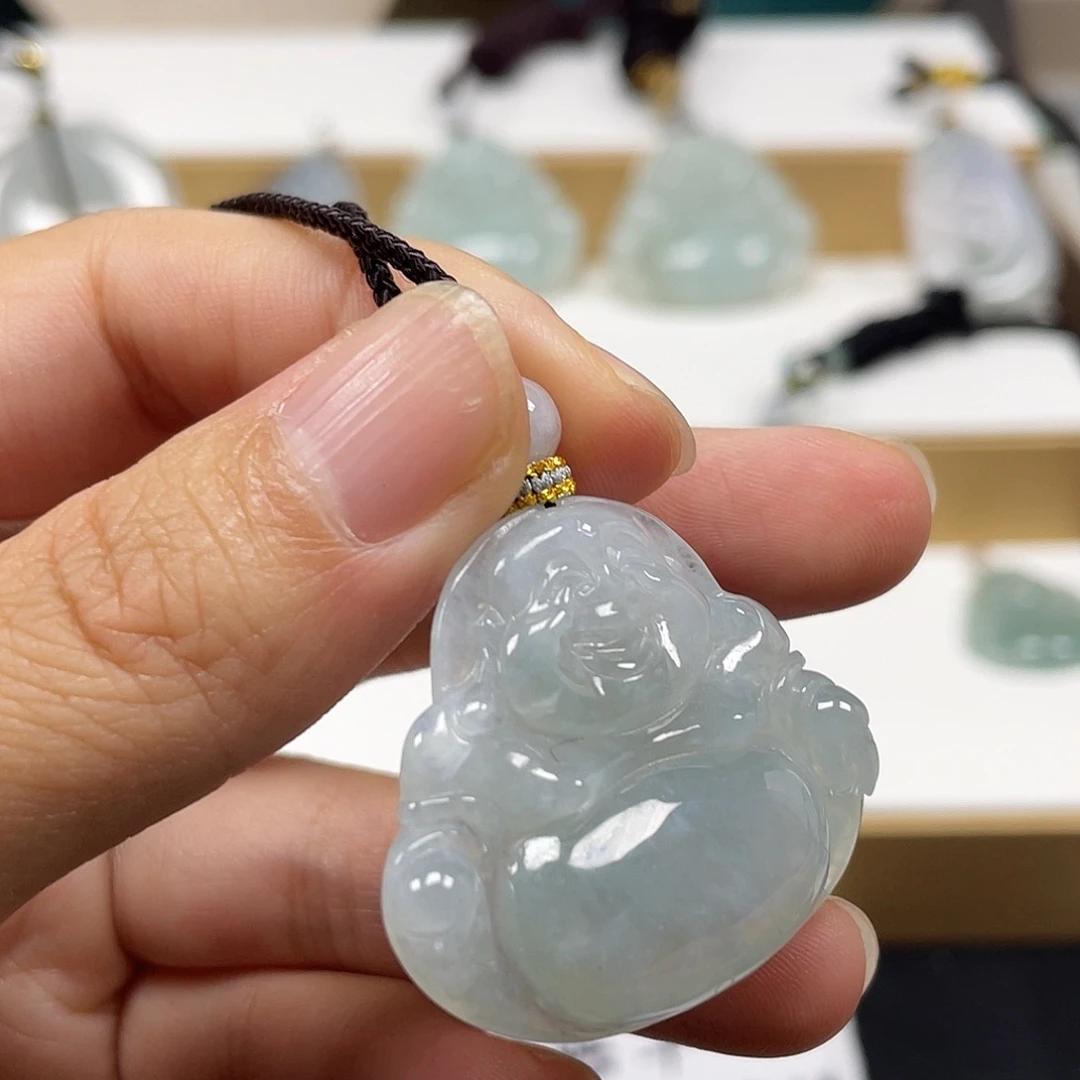 翡翠未镶嵌颈饰天然翡翠佛公吊坠一件21号