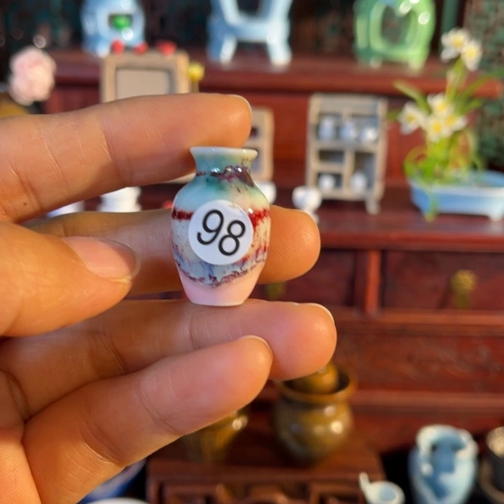 摆件微陶老王迷你花瓶