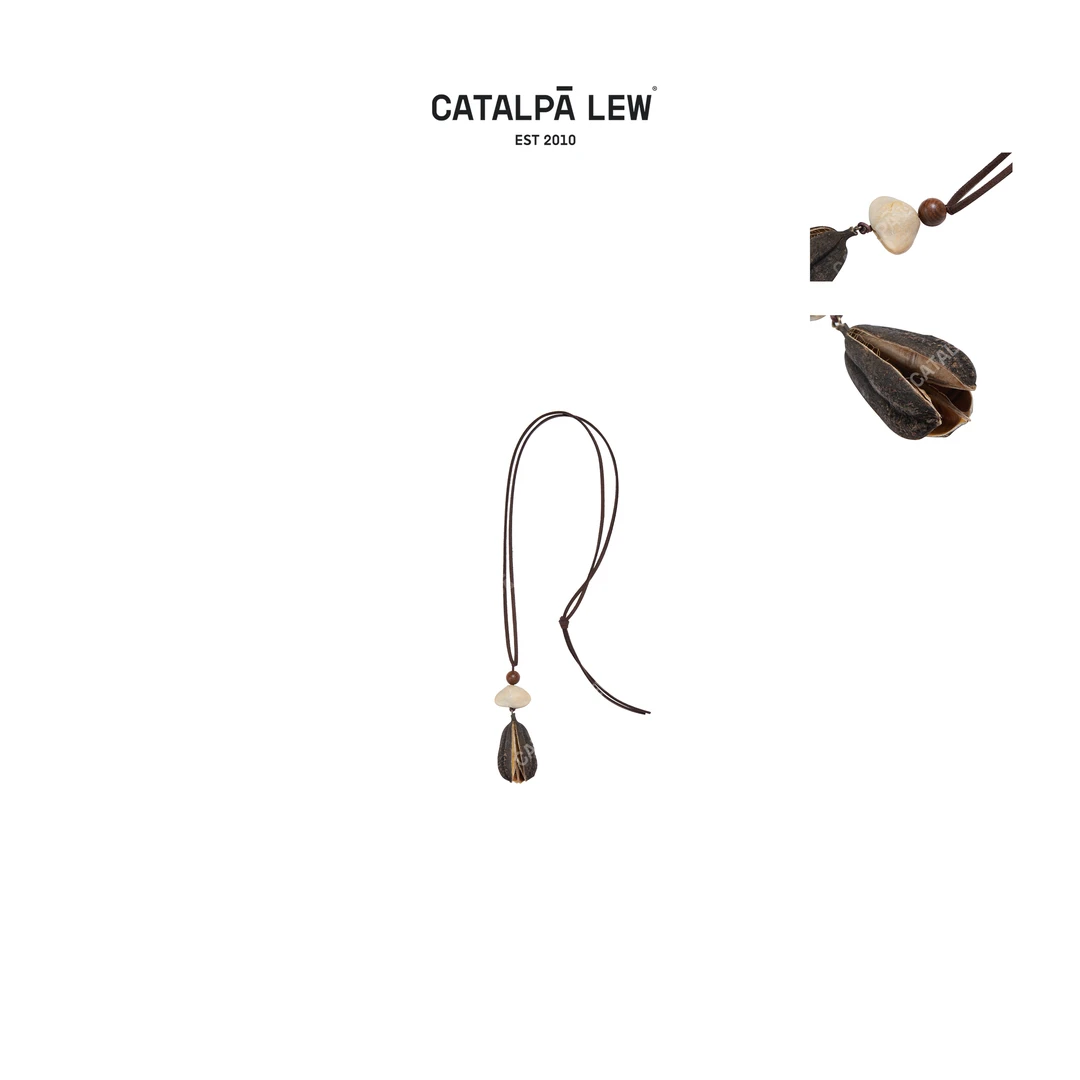 CatalpaLew 非金属木质吊坠 「壳中果」墟生美学干果吊坠#C40155