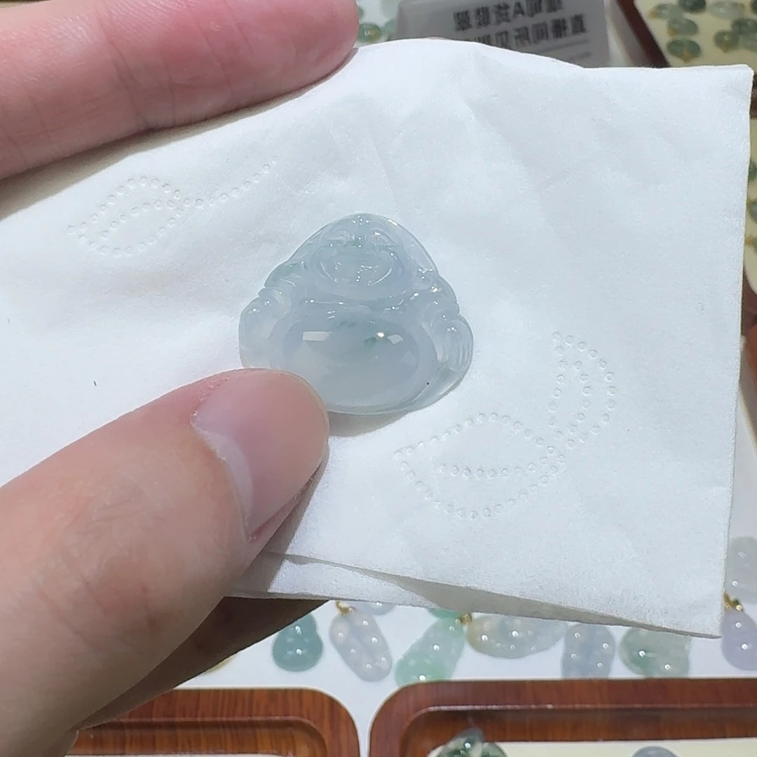 翡翠未镶嵌颈饰冰佛公
