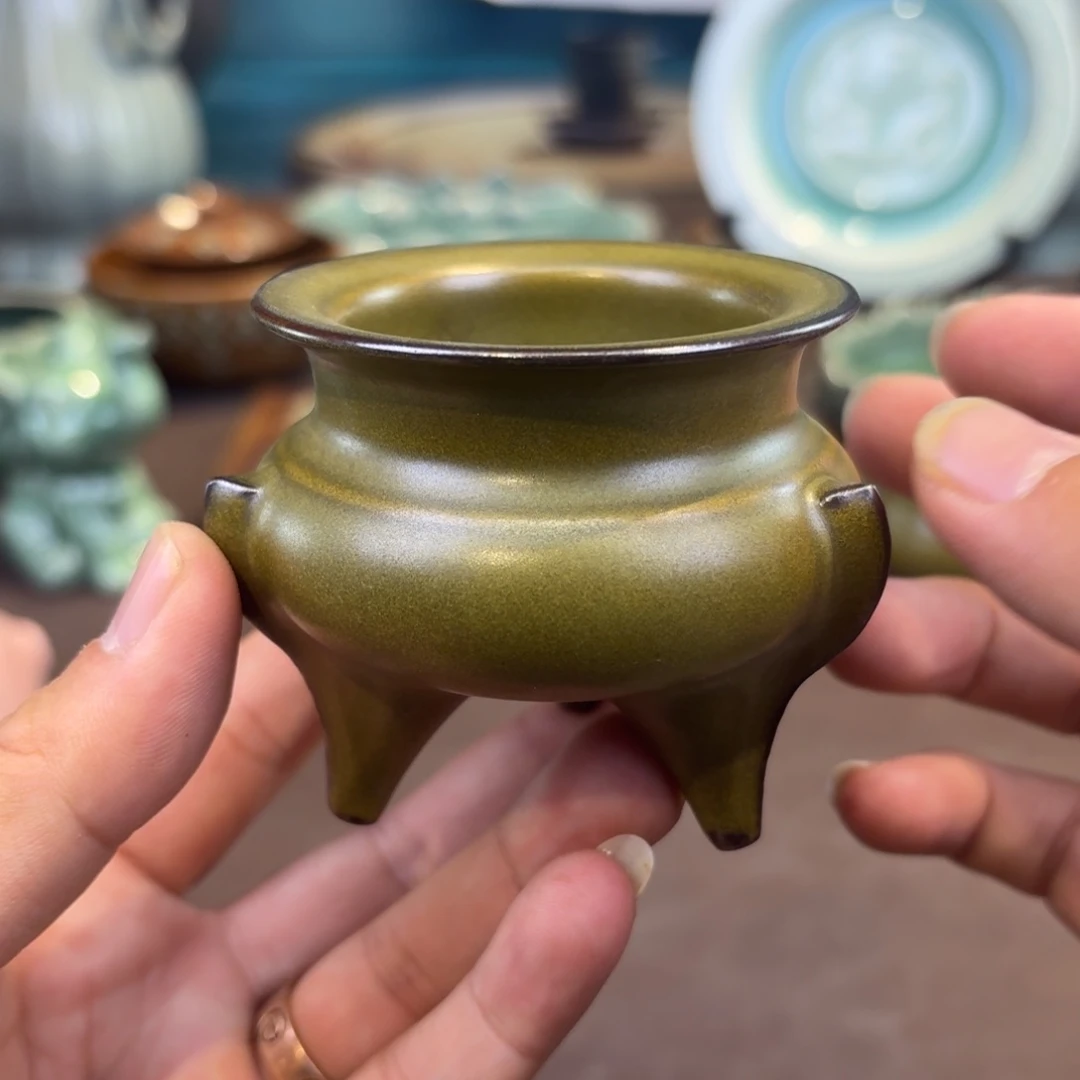 杯龙泉青瓷茶具微瑕