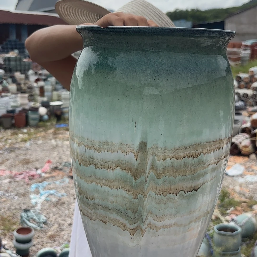 山水画瑕疵口径20高度34