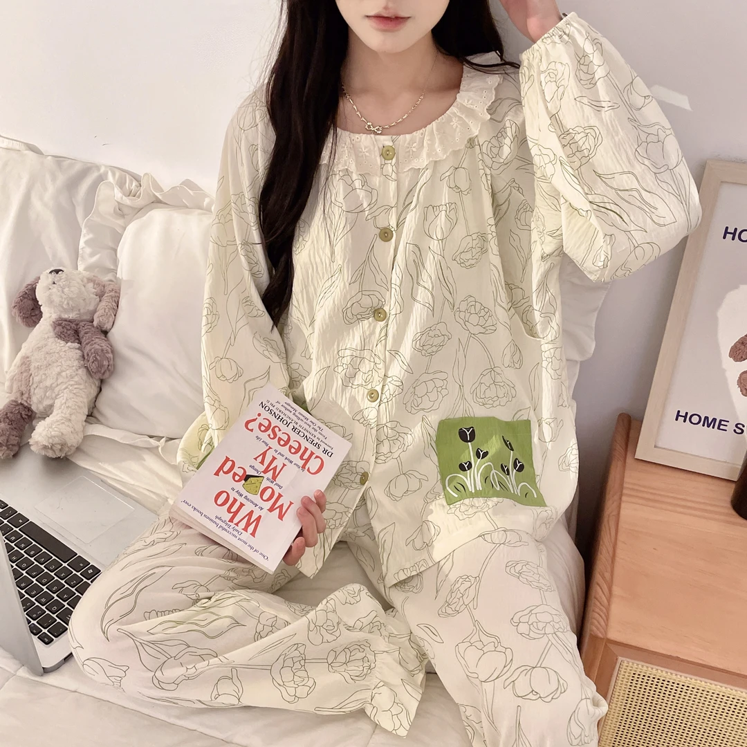 夏季薄款带胸垫云朵棉月子服产后孕期孕妇哺乳睡衣透气