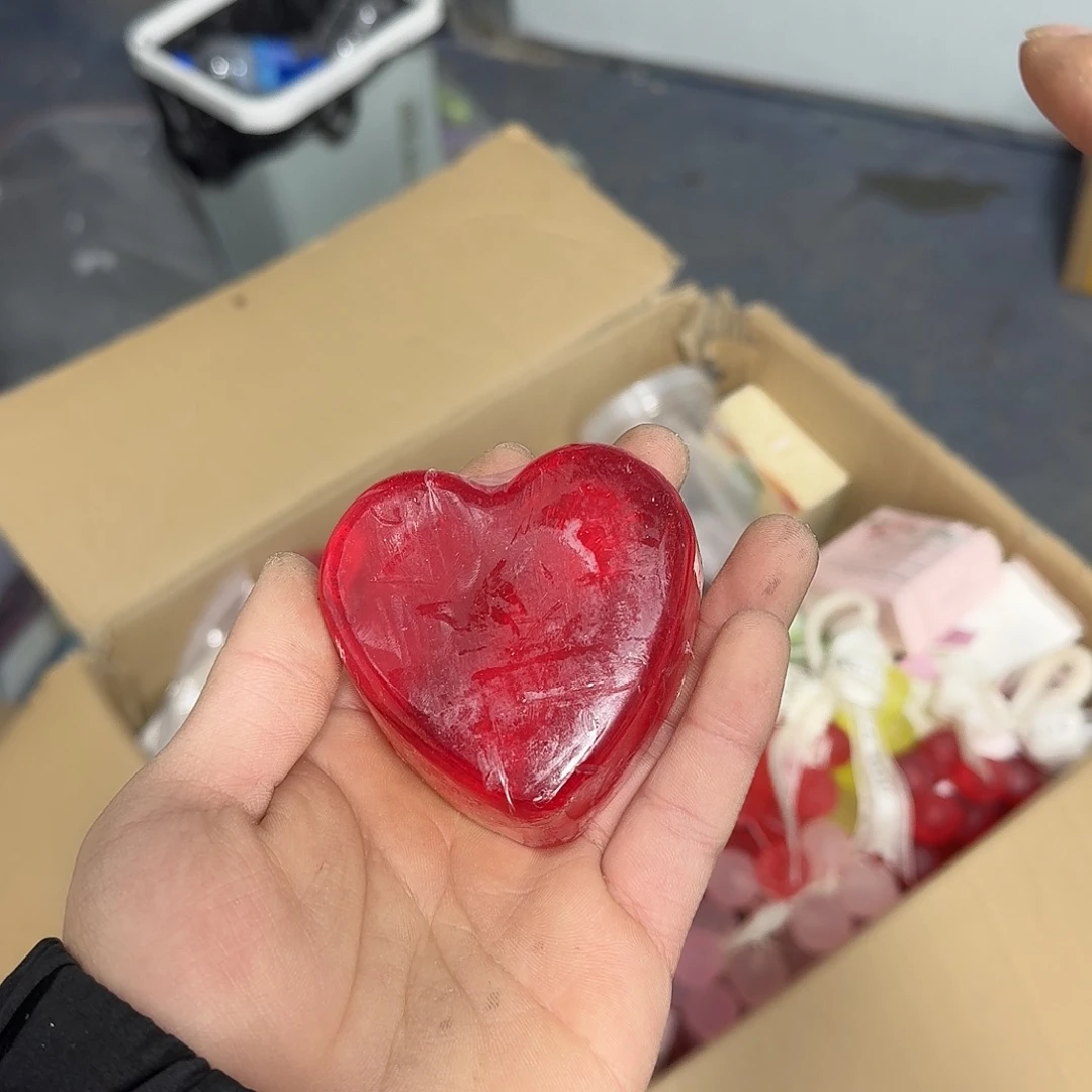 心形100g1个玫瑰精油皂