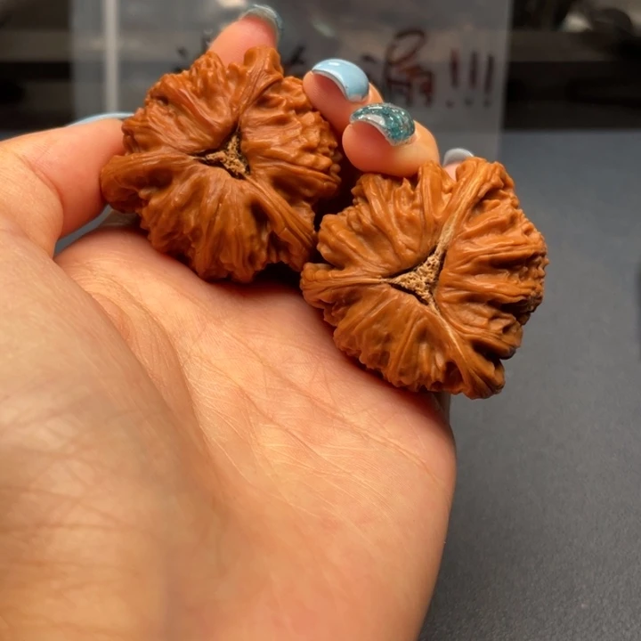 有***子文玩核桃吊坠白狮子