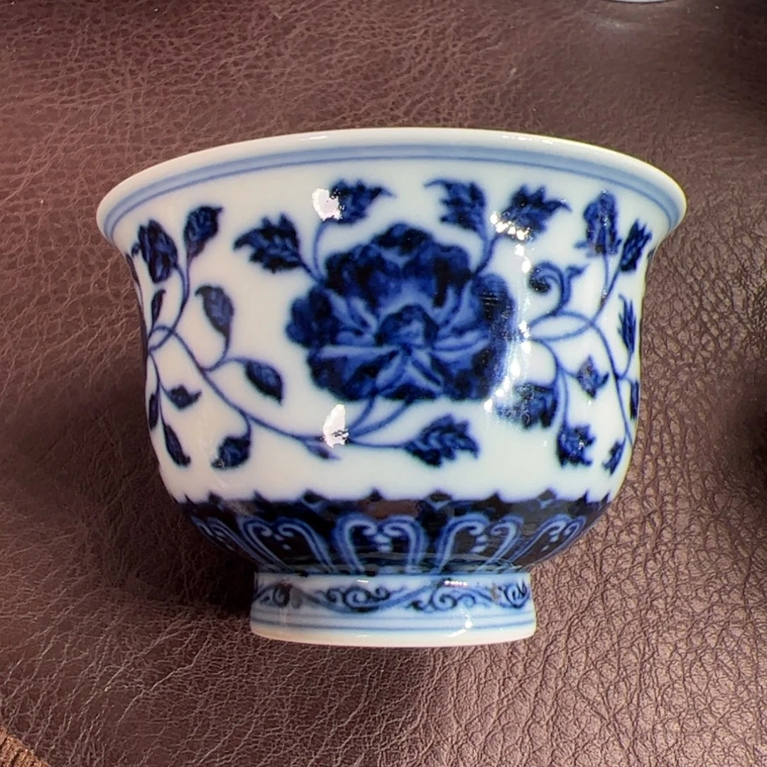 仿明永宣花卉杯子