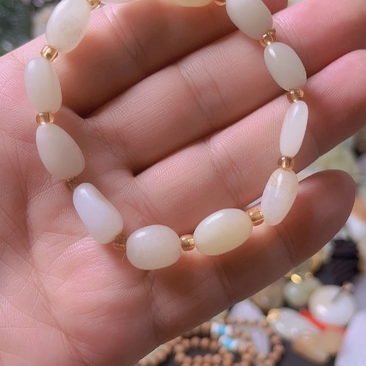 和田玉（糖玉）未镶嵌套链