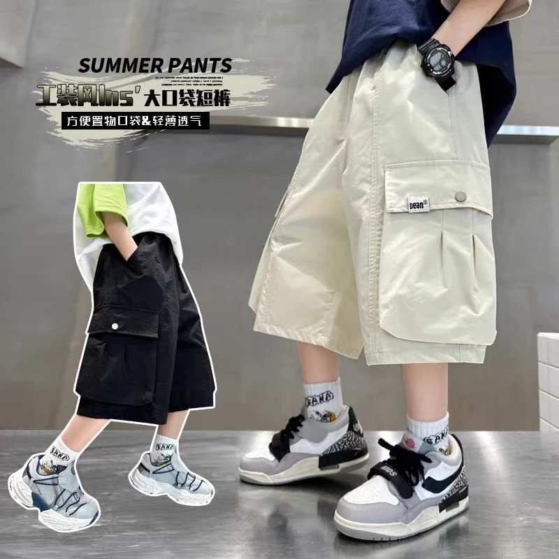 夏季清仓男童夏季速干工装短裤休闲裤夏款宽松夏季短裤男中裤夏装