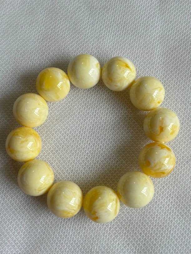 蜜蜡古瓷白2.0圆单圈