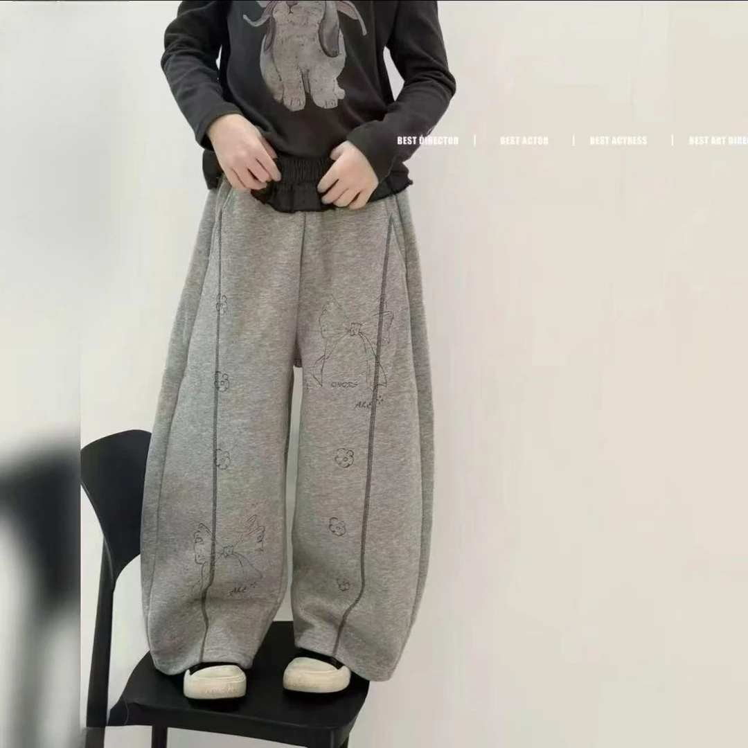 女童裤子2025休闲裤秋季新款直筒裤中大童秋装休闲长裤潮QSC2371