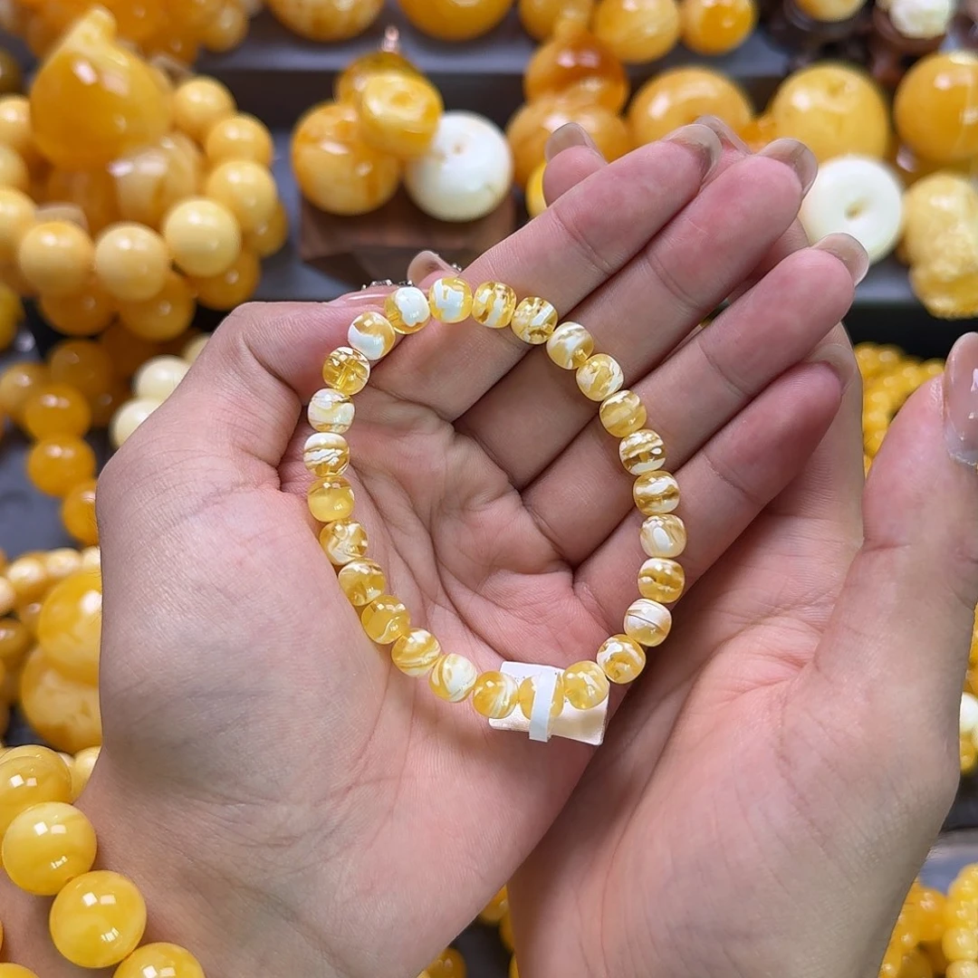 未镶嵌蜜蜡珠宝奇石8mm