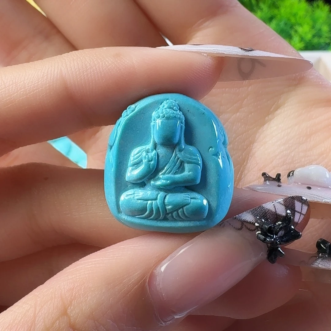 绿松石未镶嵌吊坠(不含链)大日如来