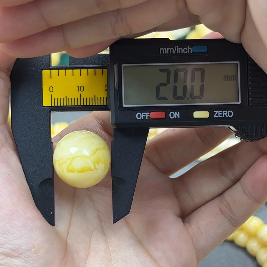 琥珀未镶嵌手串单珠圆珠