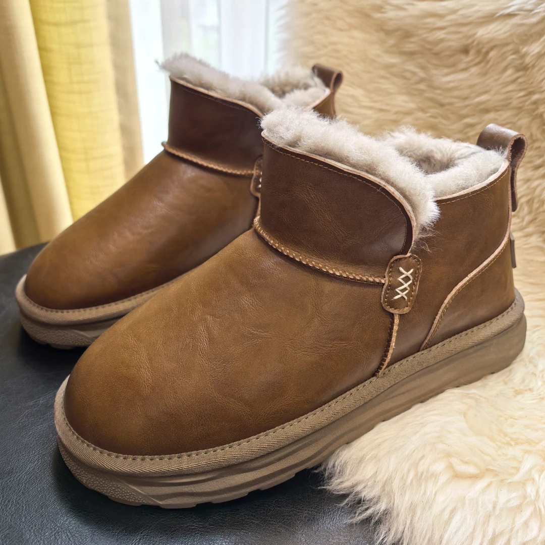 短筒冬季雪地靴大棉靴子加绒保暖韩版懒人鞋时尚雪地靴棉鞋FB9719