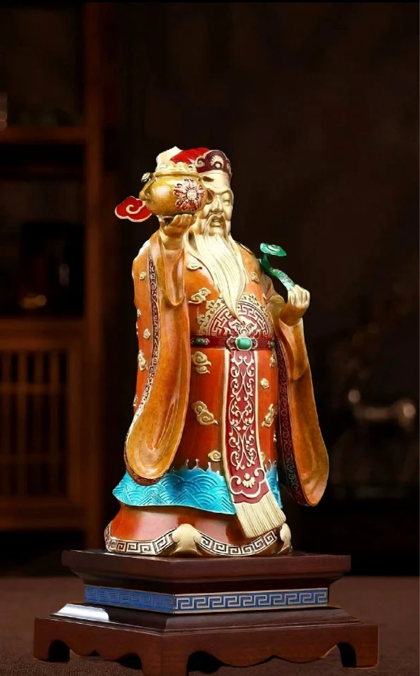 招财进宝财神爷摆件铜工艺品客厅办公室高档装饰品新店铺开业礼物