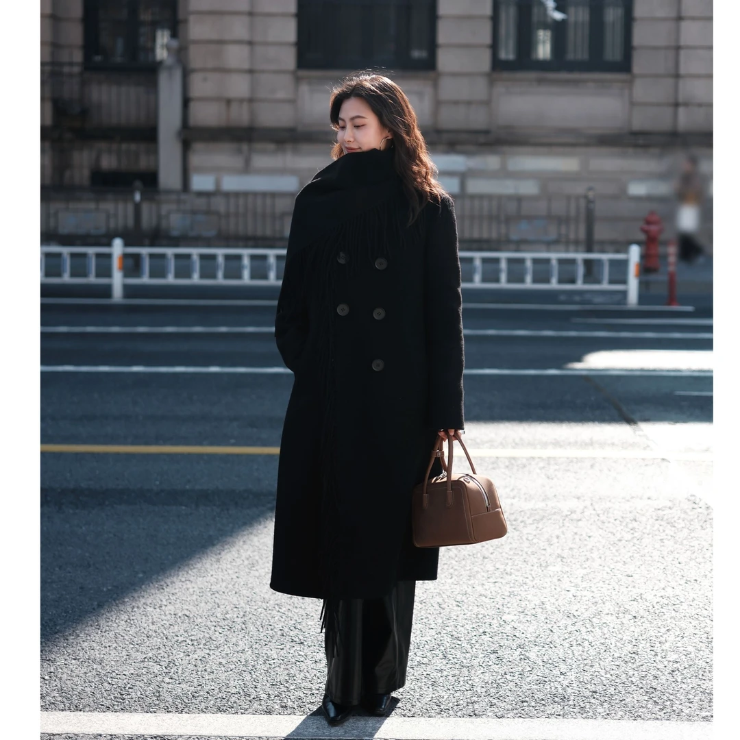 【臻臻专属】高级老钱风围巾大衣DD434308D0