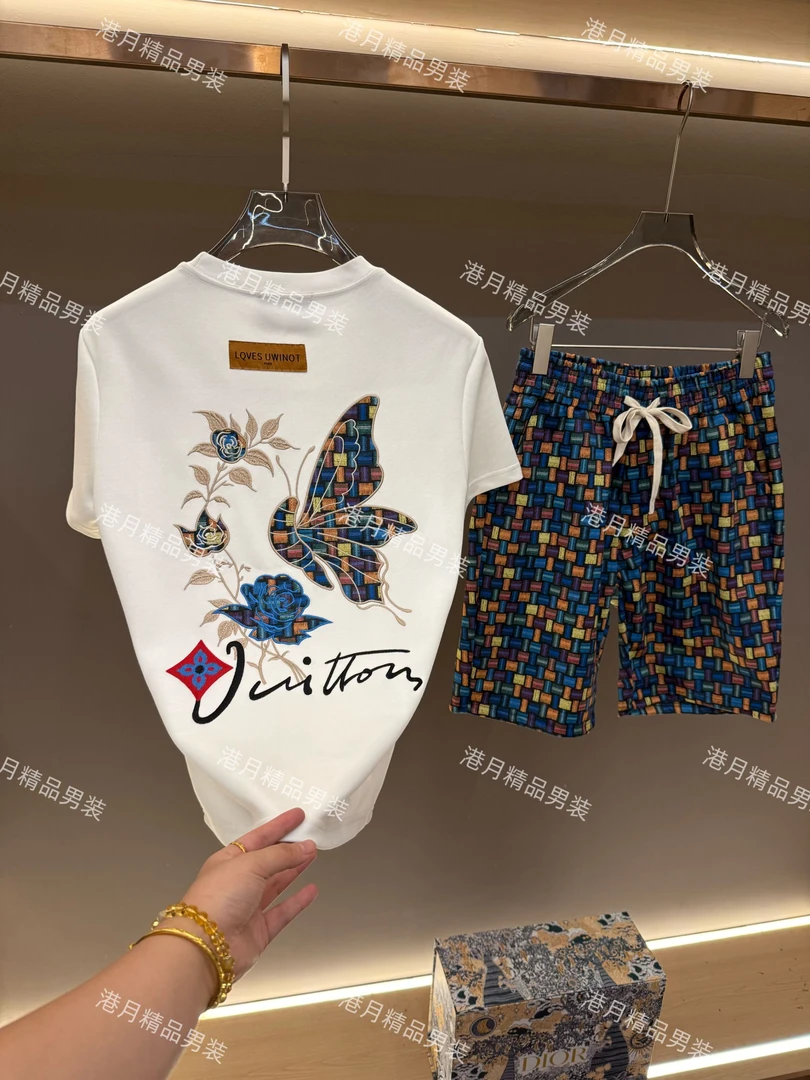 男士春夏新款潮流百搭修身时尚套装K288