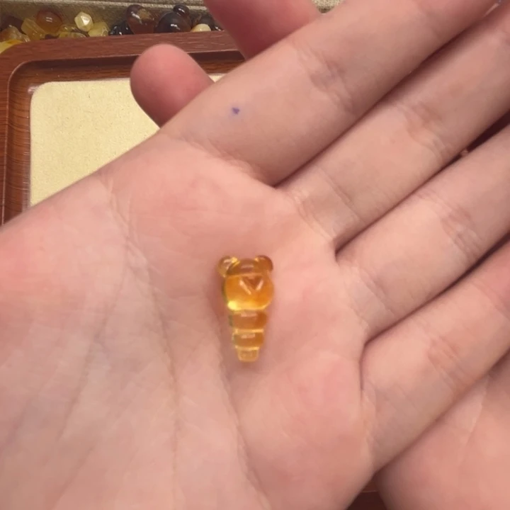 裸石琥珀未镶嵌青*?天然蜜蜡配件