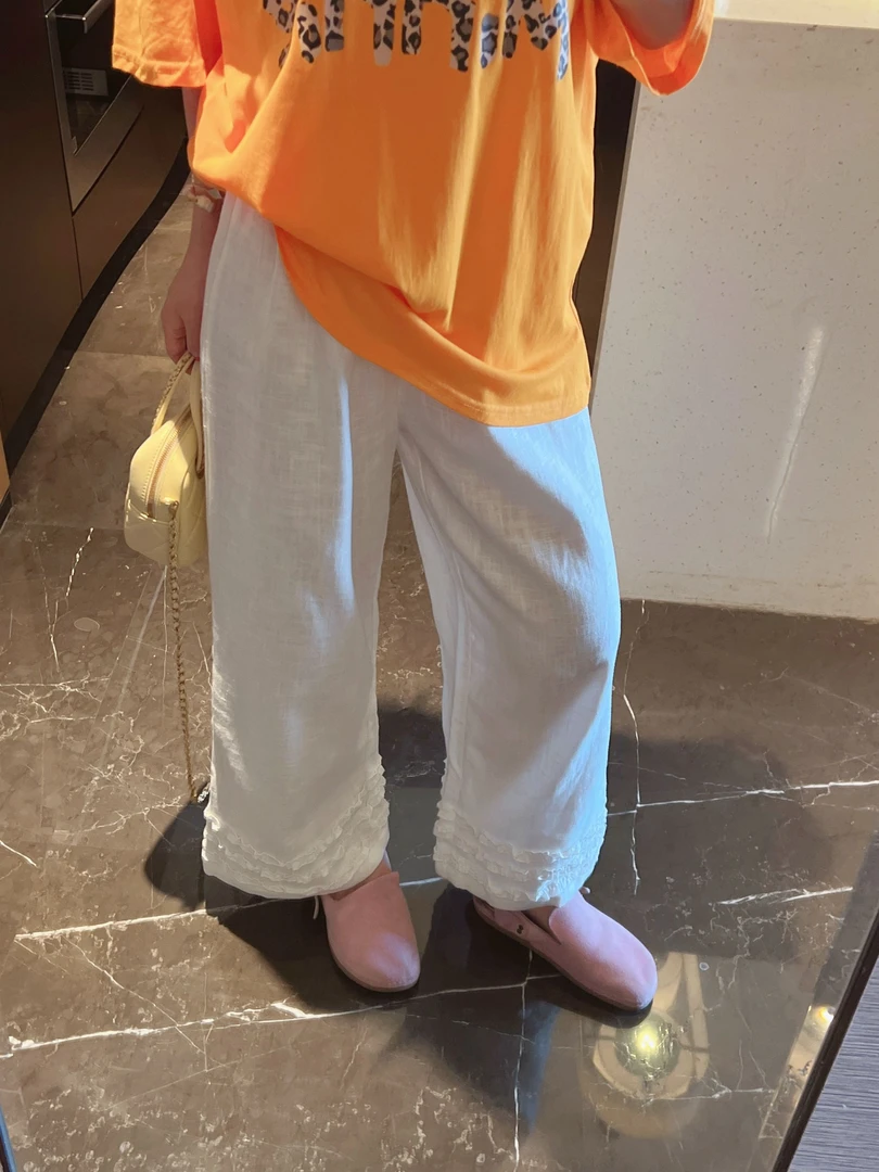 xxxwxz王希之 2色木耳休闲宽松阔腿裤#z1943