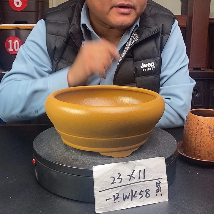 紫砂花盆货号一只WK58