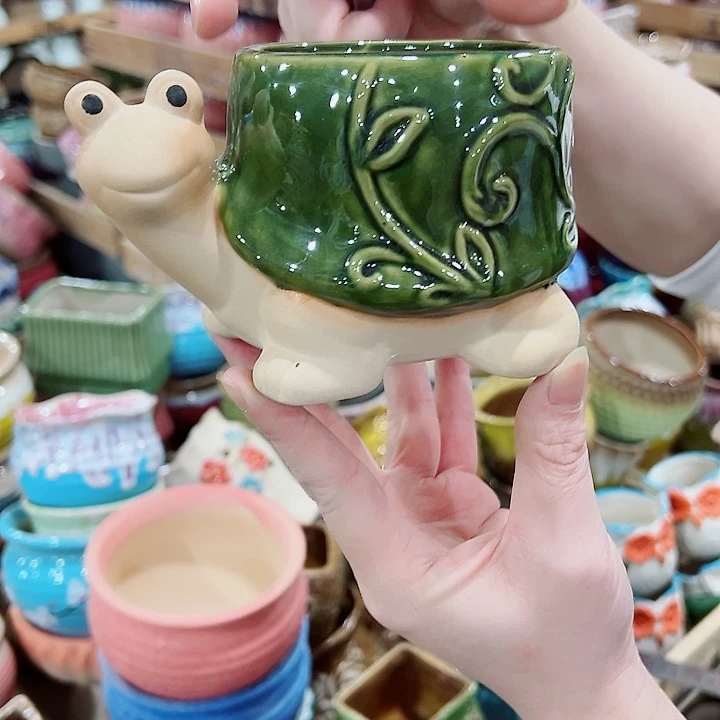 有孔，凑单福利满10元发货陶瓷多肉花盆！