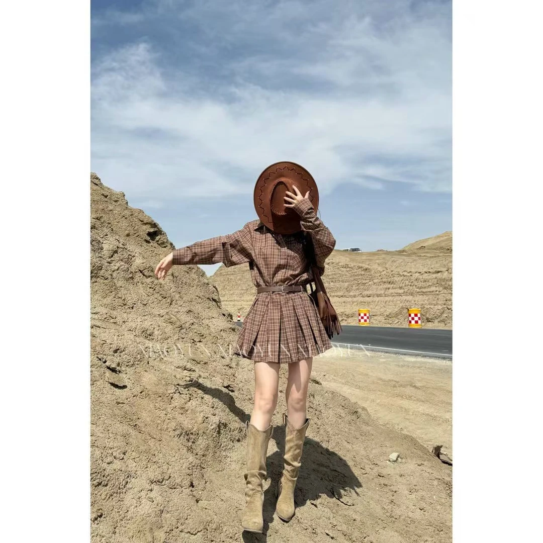 【星野格调】 小允姐姐2025新款时尚气质学院风格子裙