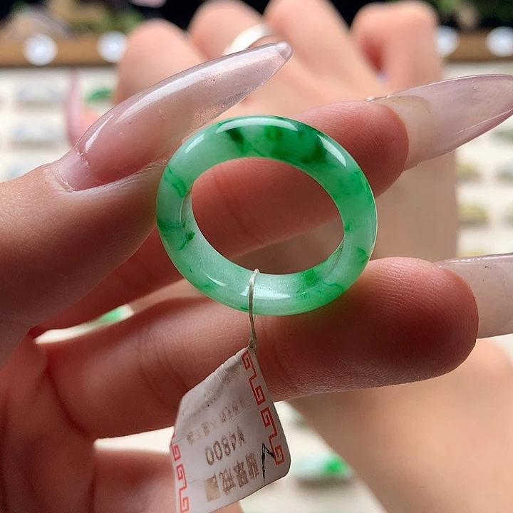 翡翠未镶嵌戒指G58 15圈