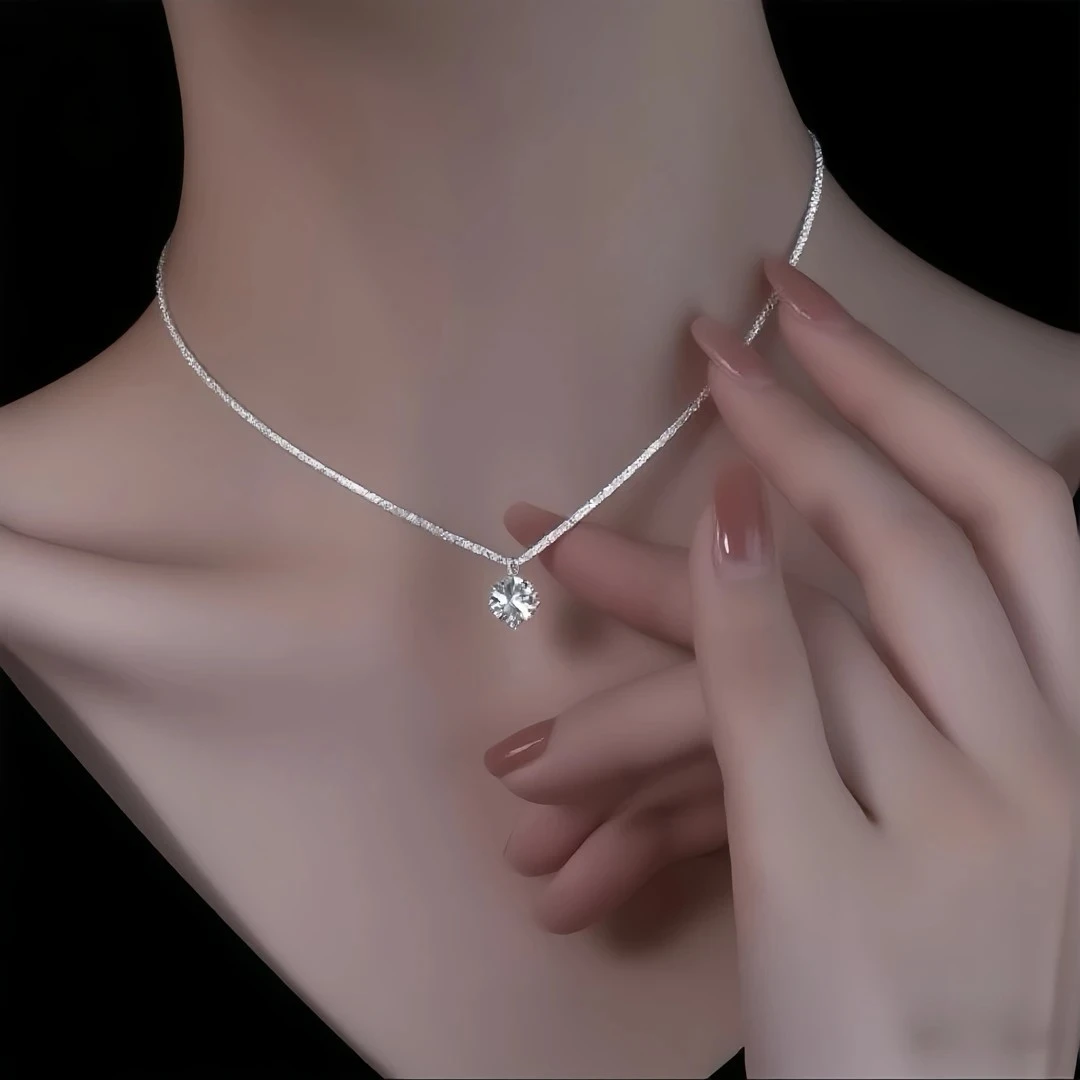 铜合金项链 气质轻奢时尚满天星项链七夕礼物 方包 海洋 榴莲