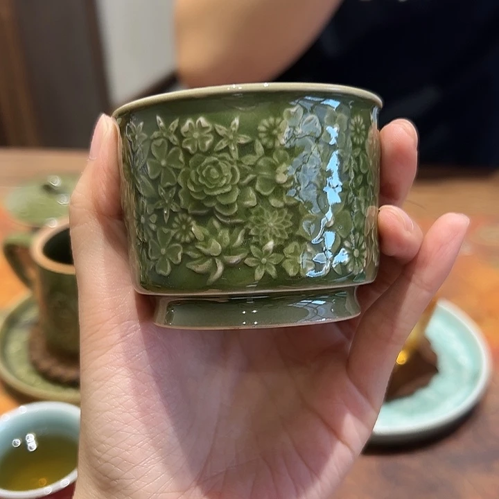 龙泉云间青瓷小米茶器
