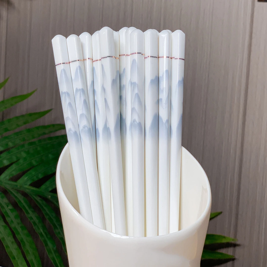 陶瓷筷子家用防霉抗菌易清洗耐高温防滑高档新款餐具环保Q