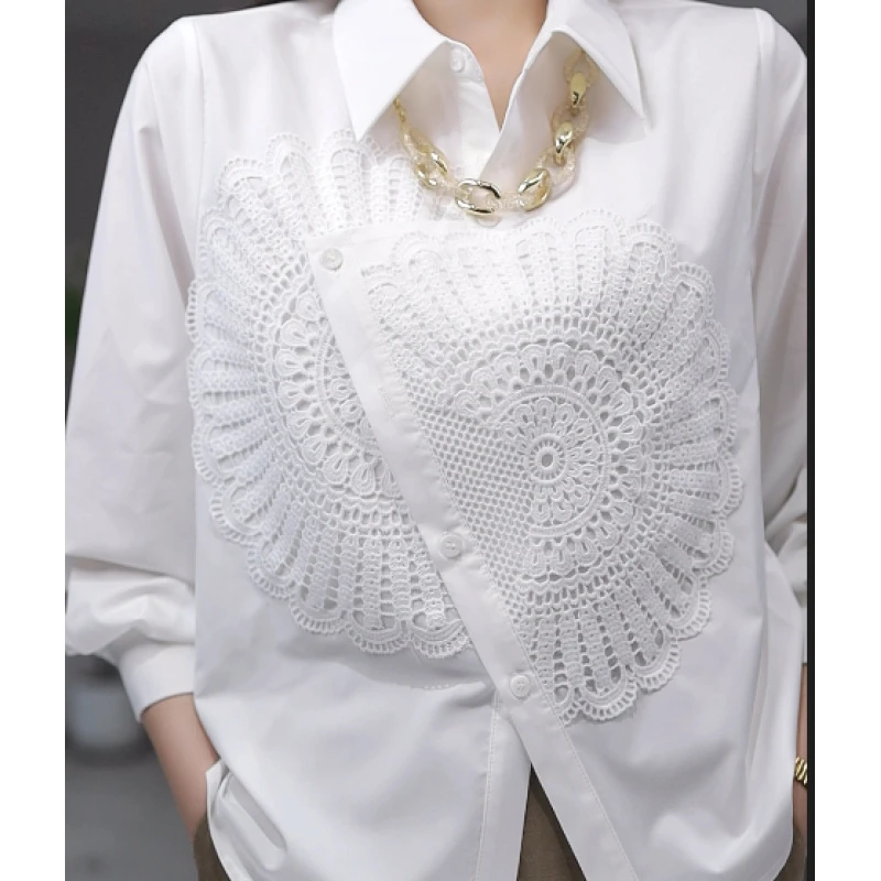 【奕潼优选】重工绣花小众设计感衬衫CS123516