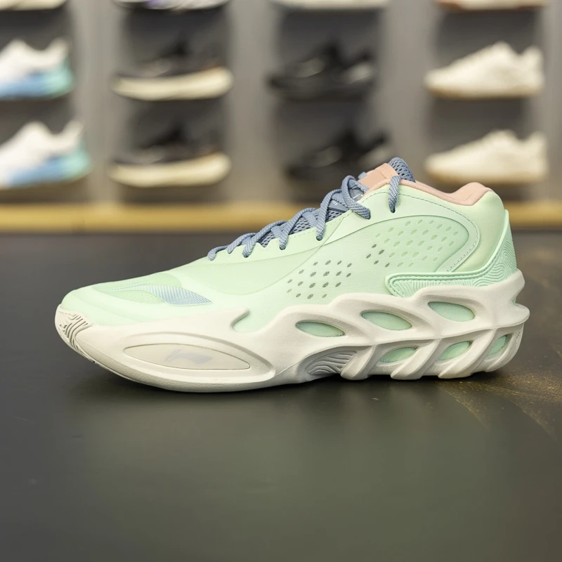 李宁2025夏季新款杺珄男子轻量高回弹中帮篮球专业比赛鞋ABAV027