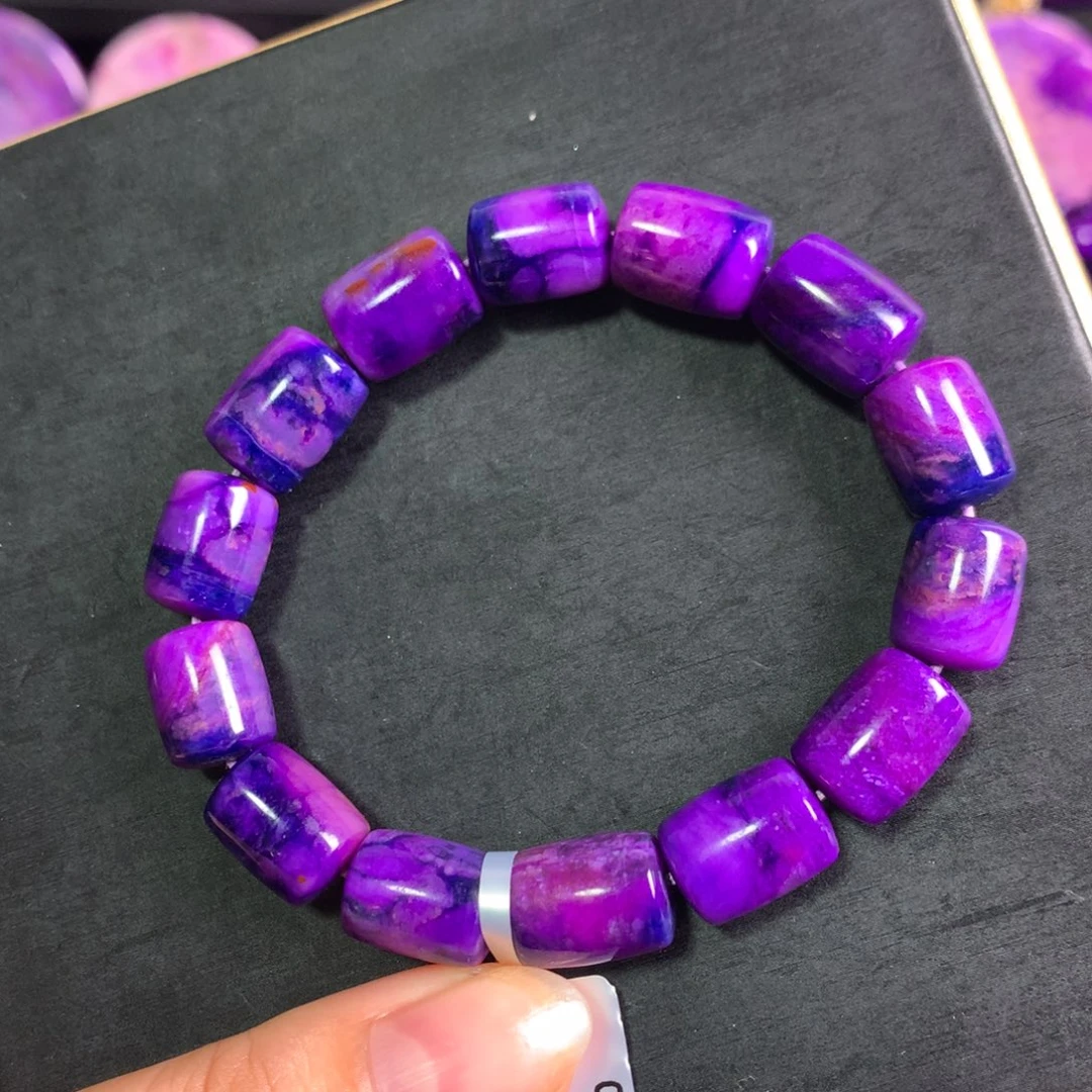 苏纪石（舒俱来）未镶嵌紫樱花桶珠手串