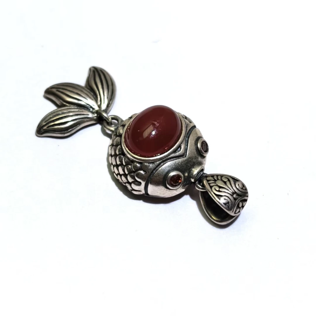 吊坠925银 （老银工厂店）12 精品时尚灵动小鱼鱼吊坠