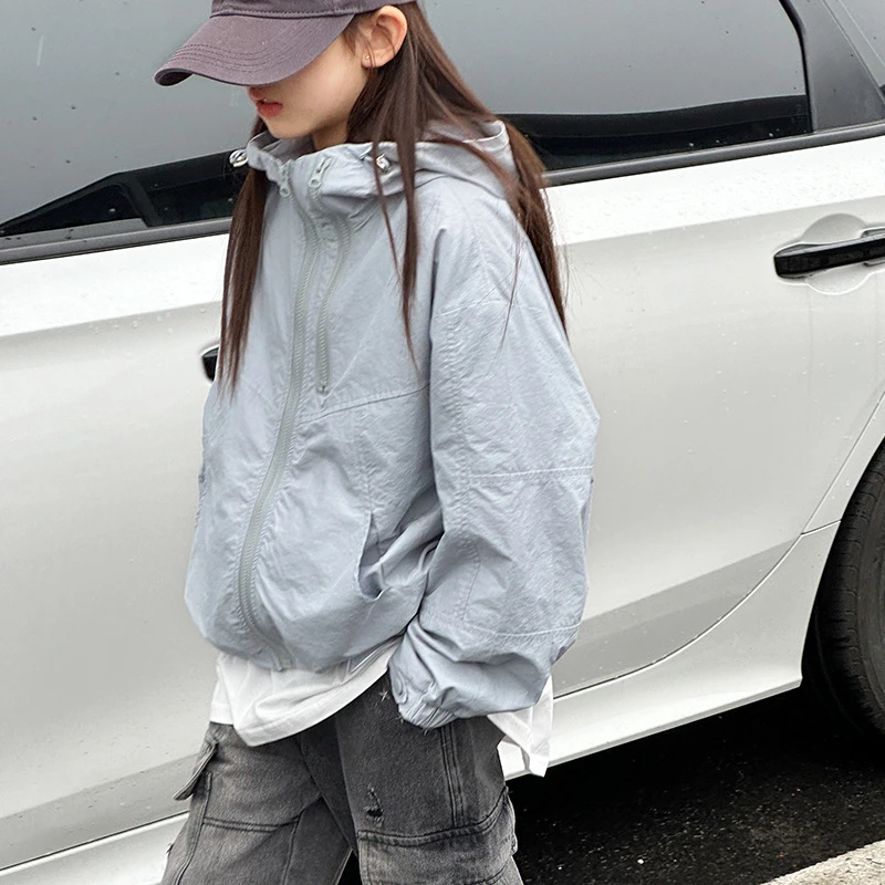千与服饰#女童外套大童春季休闲韩版连帽上衣春秋洋气时髦春装