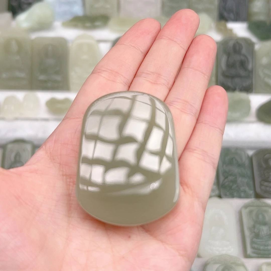 颈饰未镶嵌和田玉平安无事牌