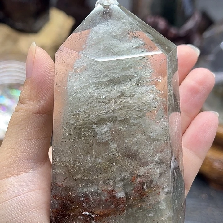水晶珠宝半成品未镶嵌千层幽灵