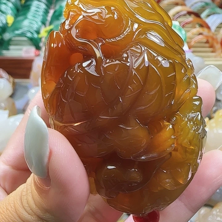 玛瑙/玉髓合金手把件