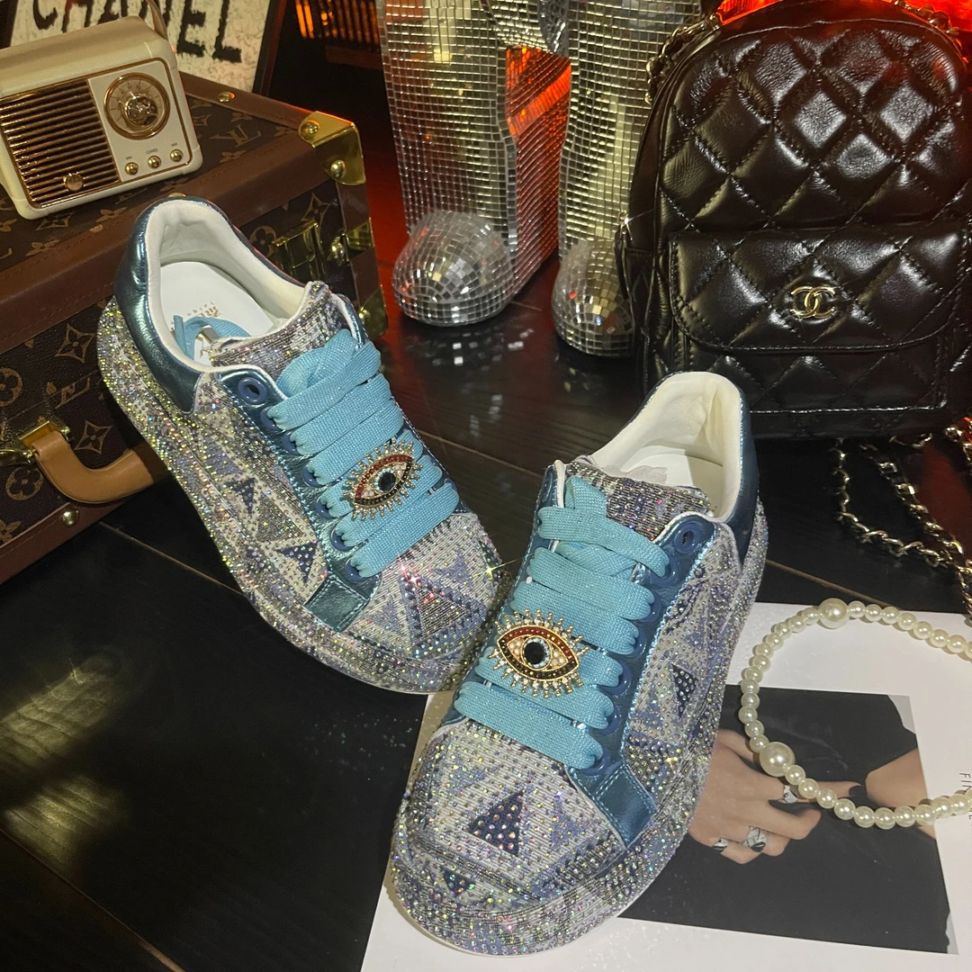 雪梨潮钻鞋（男款）2025秋年新品休闲鞋满钻潮潮流透气百搭奢潮低帮