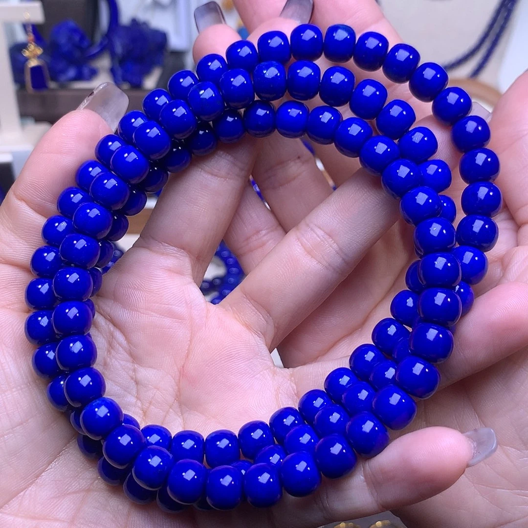 叶***金青金石未镶嵌9.1m克莱因蓝老型108顶级