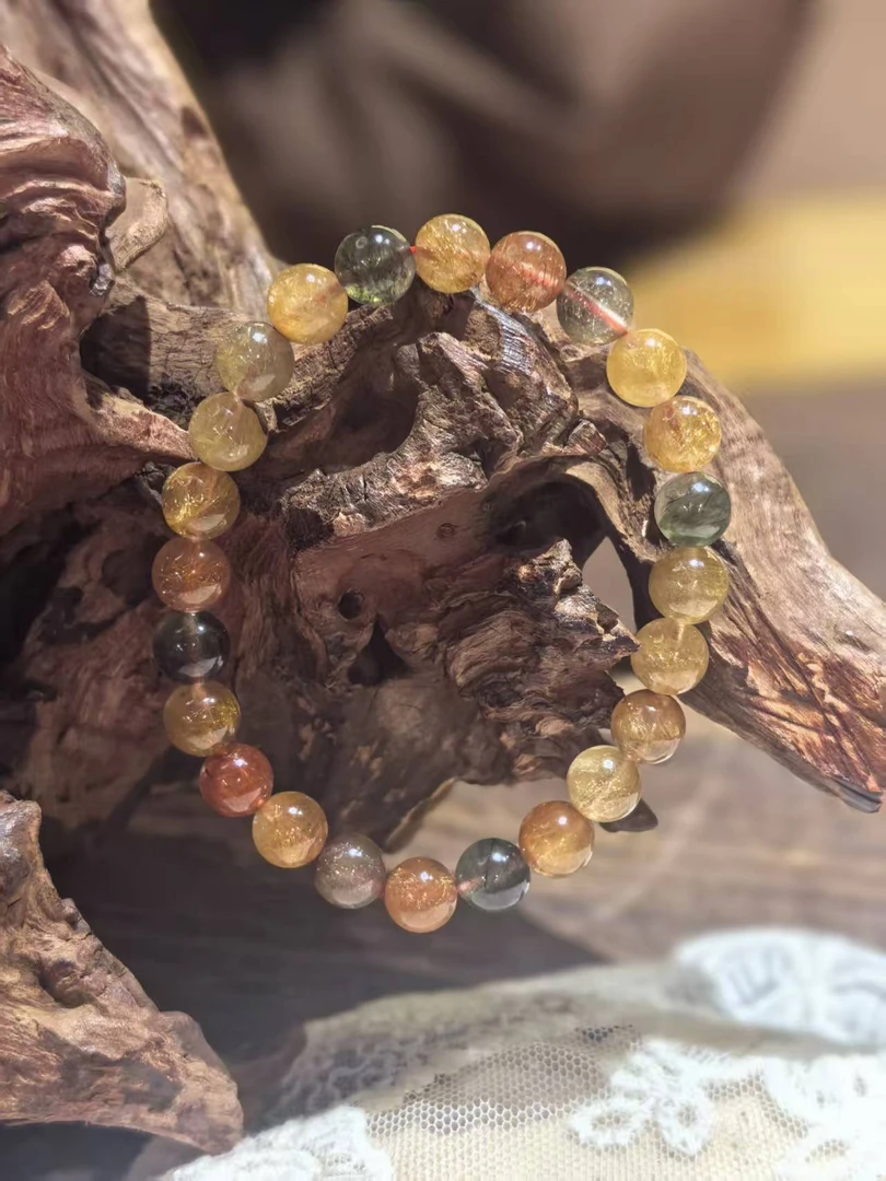 手链 秋峦 天然彩色发晶款式手串HX028