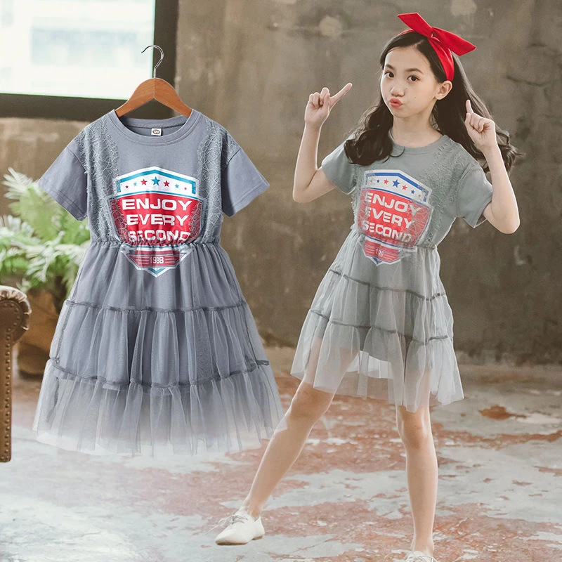 【全疆包邮】夏季童装公主裙小女孩韩版女休闲风网红女童连衣裙