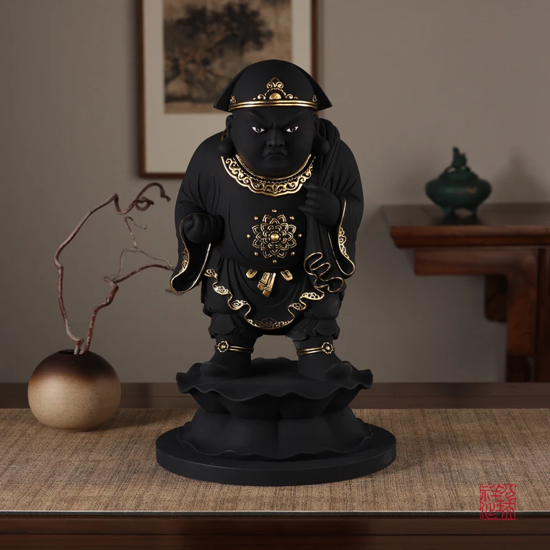 八瑞祥黄铜金拳大黑天摆件佛像供奉家用办公室客厅玄关高档装饰品