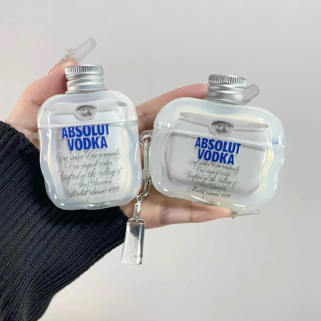 创意伏特加aipods4代蓝牙耳机壳适用airpodspro2保护套苹果2/3代